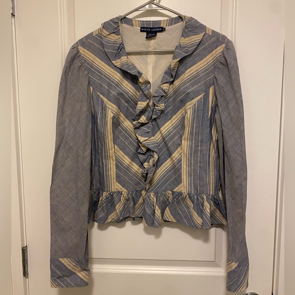 Ralph Lauren Ruffle Button down 12